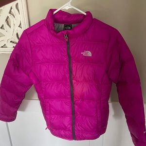 Kids pink north face jacket